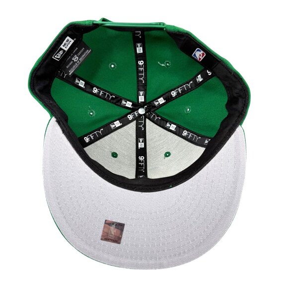 New Era 9Fifty Boston Celtics Green Snapback Hat Adjustable Cap Mens NBL - Picture 10 of 13